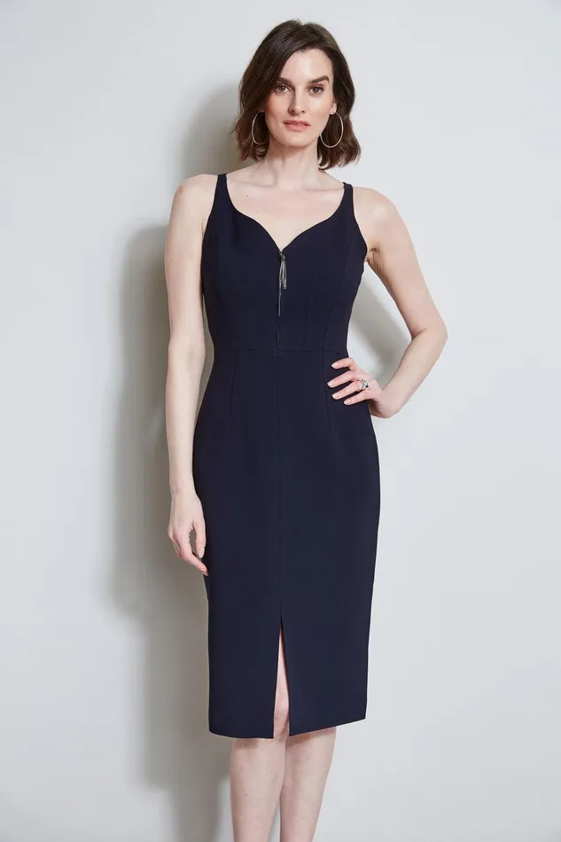 Elie Tahari Contour Zip Dress Stargazer Women Dresses and Jumpsuits Elie Tahari Contour Zip Dress Stargazer Women Dresses and Jumpsuits