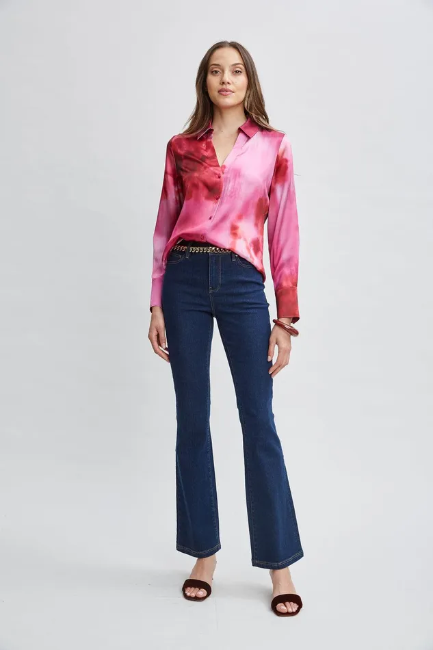 Elie Tahari Fit and Flare Jeans Dark Wash Women Bottoms