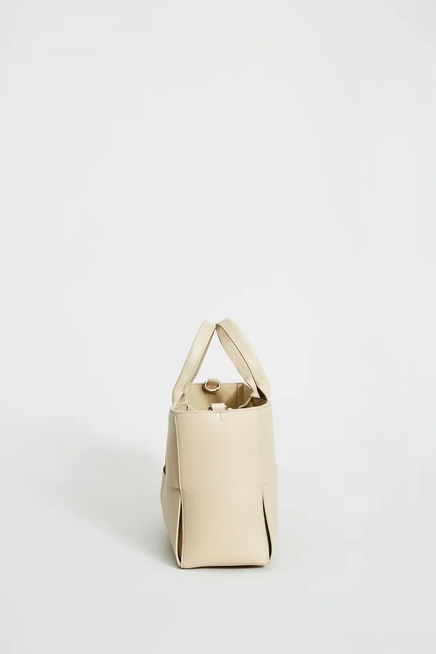 Elie Tahari Leather Weave Handbag Oyster Women Handbags