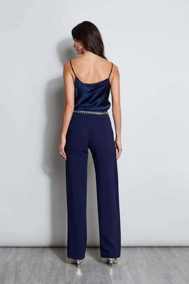 Elie Tahari Silk Satin Cami Galaxy Navy Women Tops