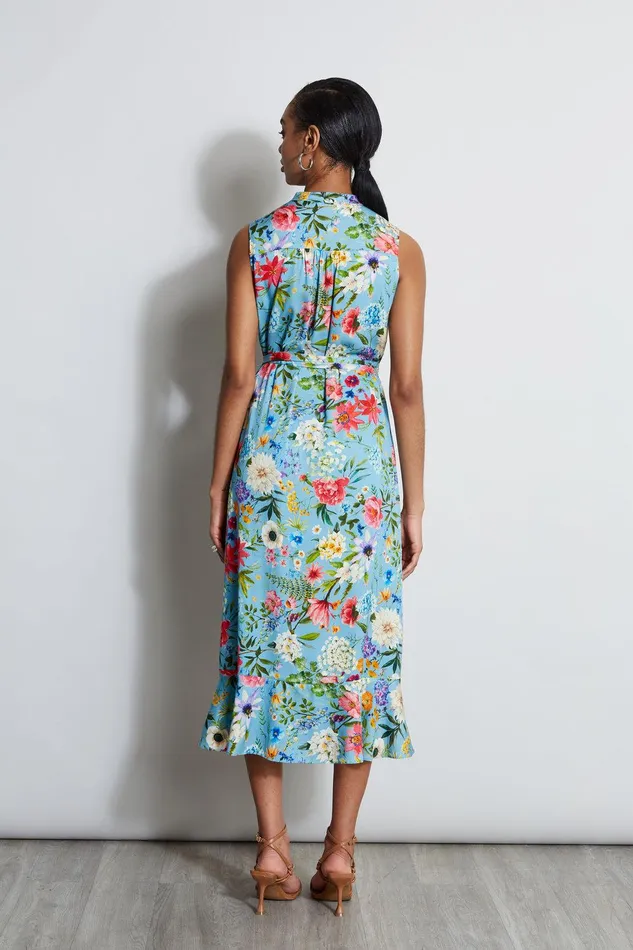 Elie Tahari Silk Wild Meadow Shirt Dress Wild Meadow Print Women Dresses and Jumpsuits