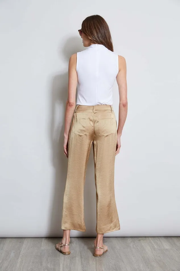 Elie Tahari Washed Satin Fluid Pant Sandcastle Women Bottoms