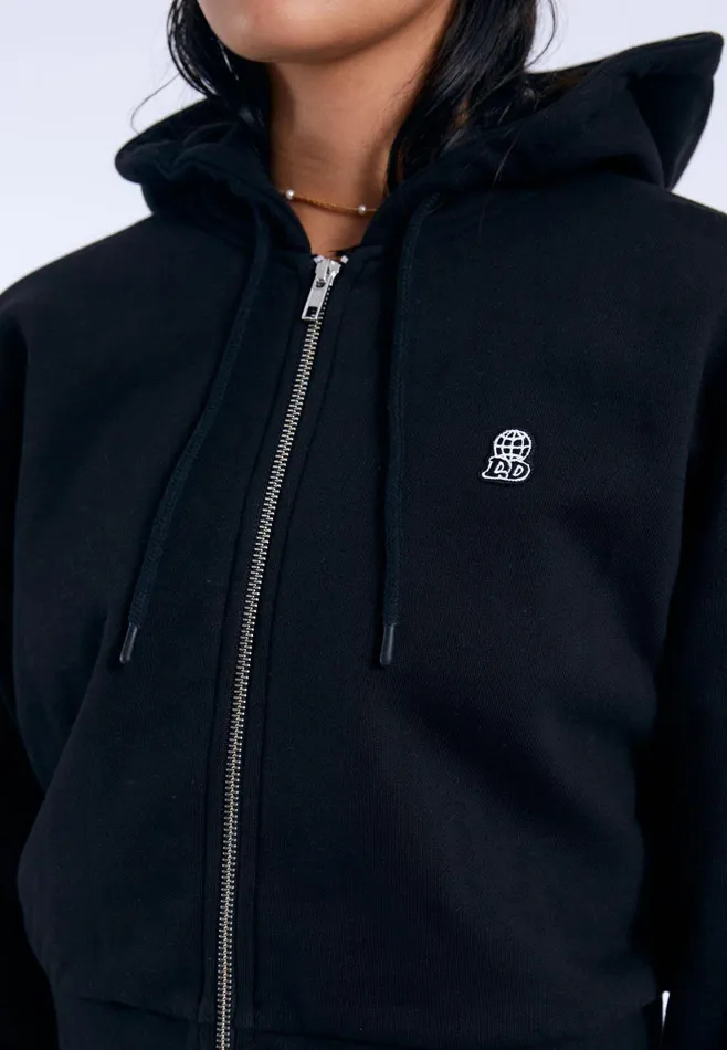 Ethel Zip Hoodie 8211 Black DD Global Black Dd Global Women Dr Denim Sweatshirts and Hoodies