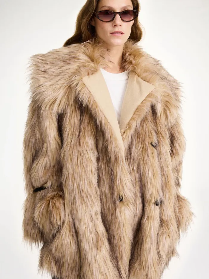 Exclusive Moda Operandi Yvette Faux Fur Coat Nomad Women By Malene Birger Coats and Jackets