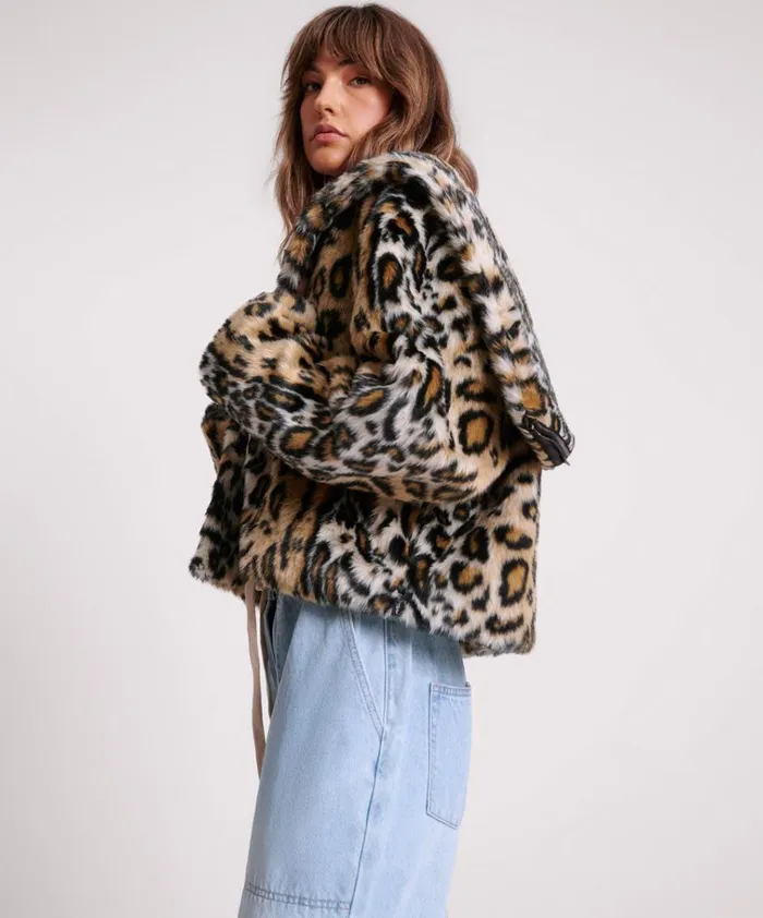 FAUX LEOPARD SPLIT HOOD JACKET Women One Teaspoon Jackets FAUX LEOPARD SPLIT HOOD JACKET Women One Teaspoon Jackets