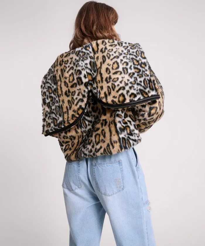 FAUX LEOPARD SPLIT HOOD JACKET Women One Teaspoon Jackets FAUX LEOPARD SPLIT HOOD JACKET Women One Teaspoon Jackets