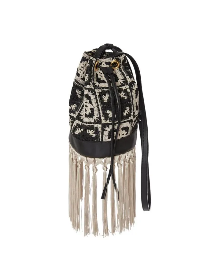 Feria Crossbody Bag Mini Tiles Black Women La Double J Bags and Pochettes Feria Crossbody Bag Mini Tiles Black Women La Double J Bags and Pochettes