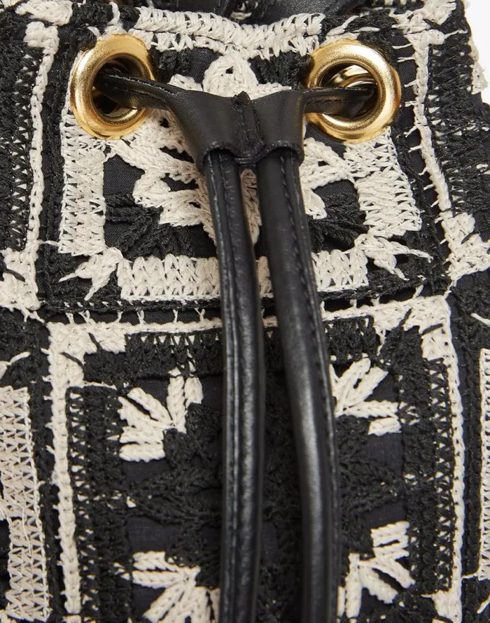 Feria Crossbody Bag Mini Tiles Black Women La Double J Bags and Pochettes Feria Crossbody Bag Mini Tiles Black Women La Double J Bags and Pochettes