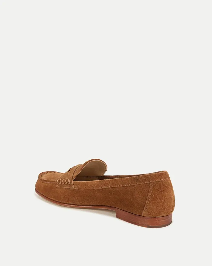 Flats and Loafers Shop Veronica Beard Penny Suede Loafer Black