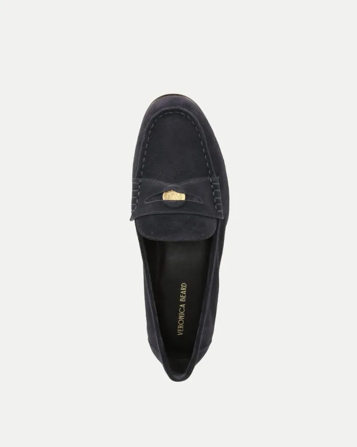 Flats and Loafers Shop Veronica Beard Penny Suede Loafer Black