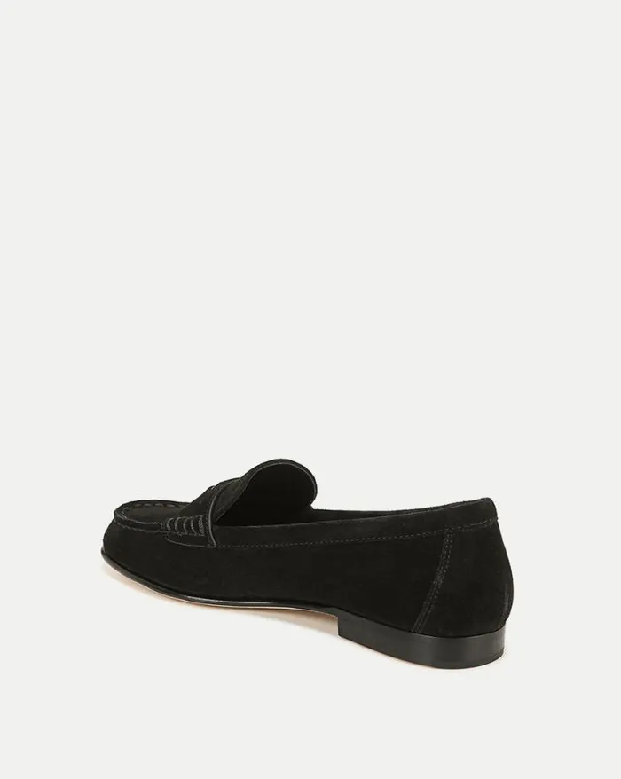Flats and Loafers Shop Veronica Beard Penny Suede Loafer Black