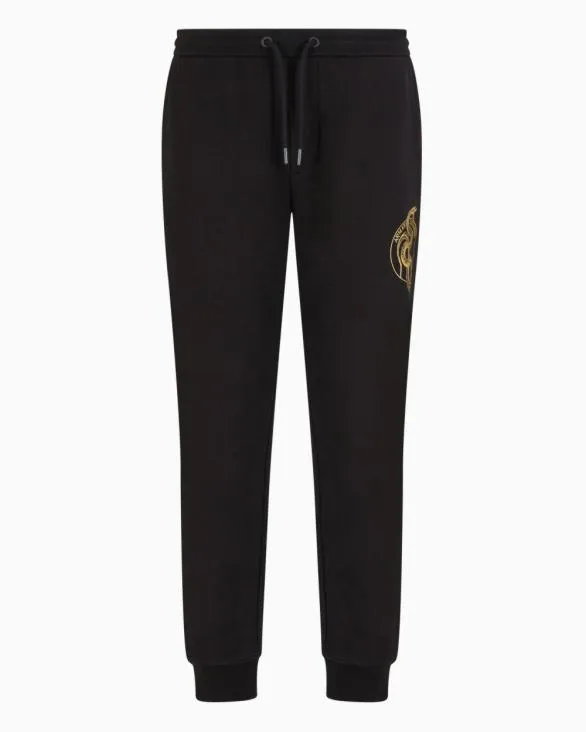 Fleece Jogger Trousers Black Men Armani Matching Sets