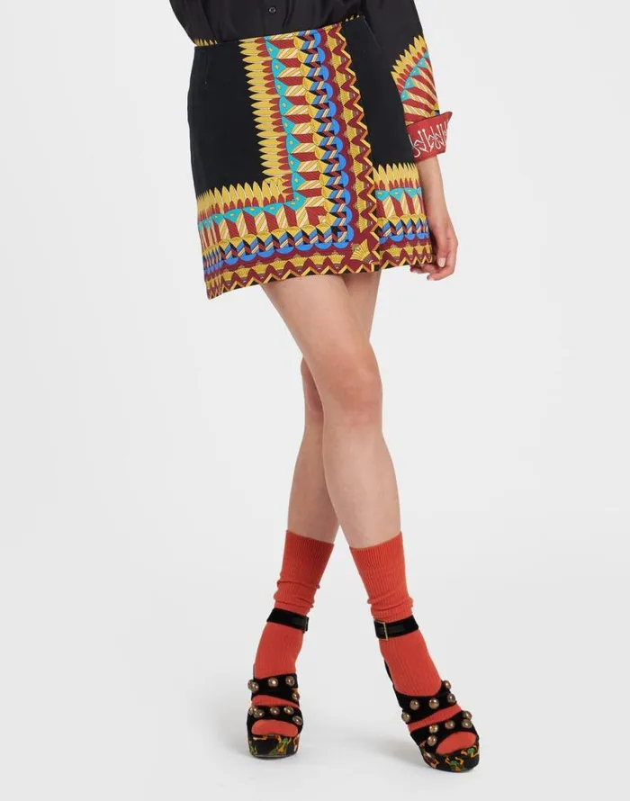 Foulard Mini Skirt Delta Place Black Women La Double J Skirts