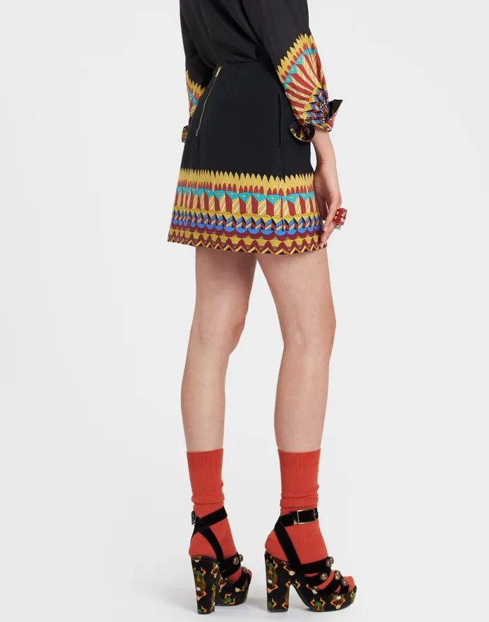 Foulard Mini Skirt Delta Place Black Women La Double J Skirts Foulard Mini Skirt Delta Place Black Women La Double J Skirts