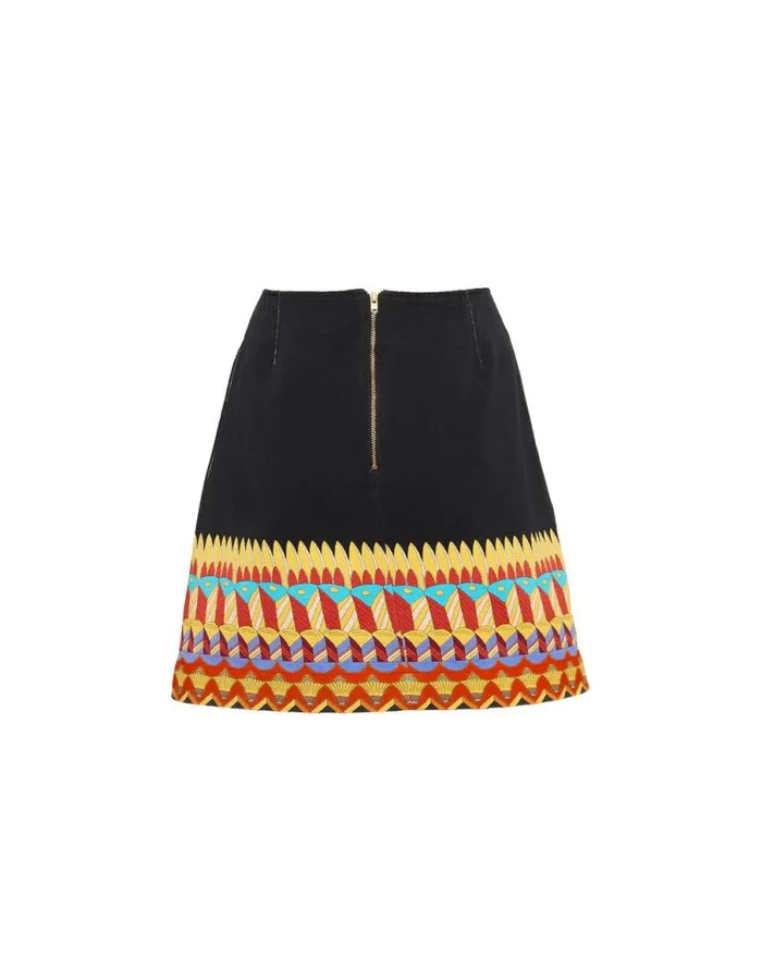 Foulard Mini Skirt Delta Place Black Women La Double J Skirts Foulard Mini Skirt Delta Place Black Women La Double J Skirts