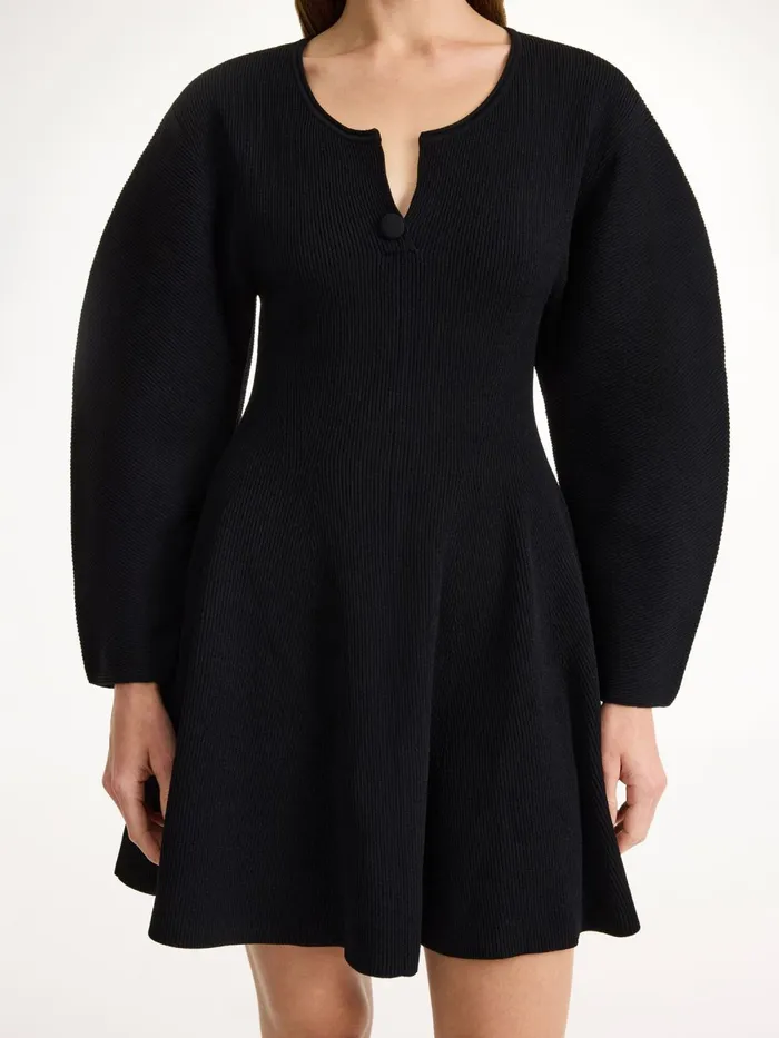 Francesa Mini Dress Black Women By Malene Birger Knitwear
