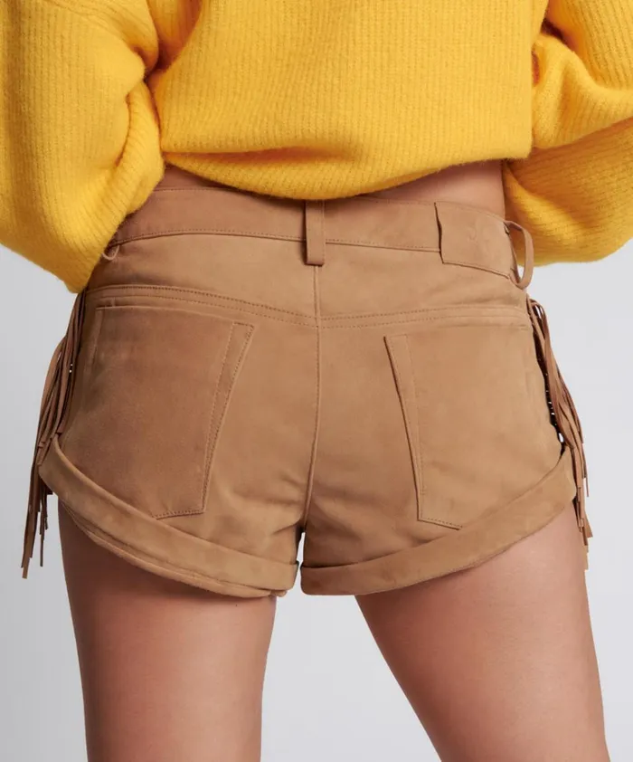 FRINGED BANDITS LOW WAIST SUEDE SHORT Women One Teaspoon Bottoms FRINGED BANDITS LOW WAIST SUEDE SHORT Women One Teaspoon Bottoms