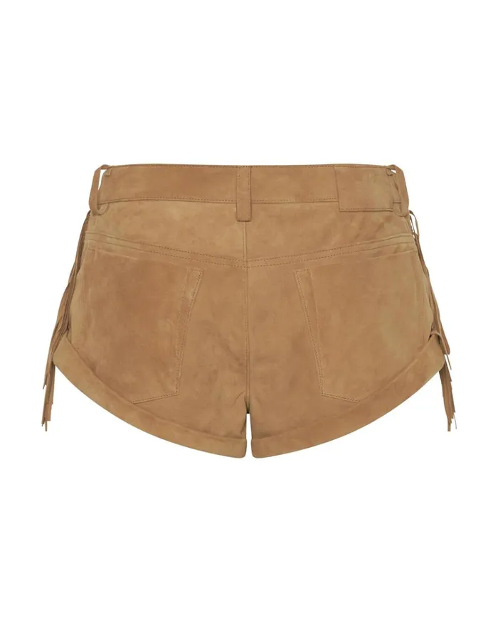 FRINGED BANDITS LOW WAIST SUEDE SHORT Women One Teaspoon Bottoms FRINGED BANDITS LOW WAIST SUEDE SHORT Women One Teaspoon Bottoms