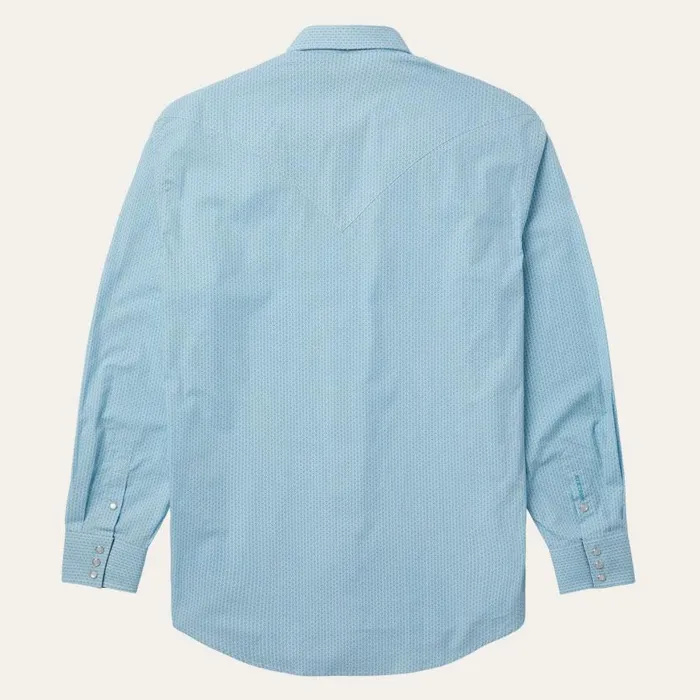 Geo Western Shirt Blue Men Stetson Western Shirts
