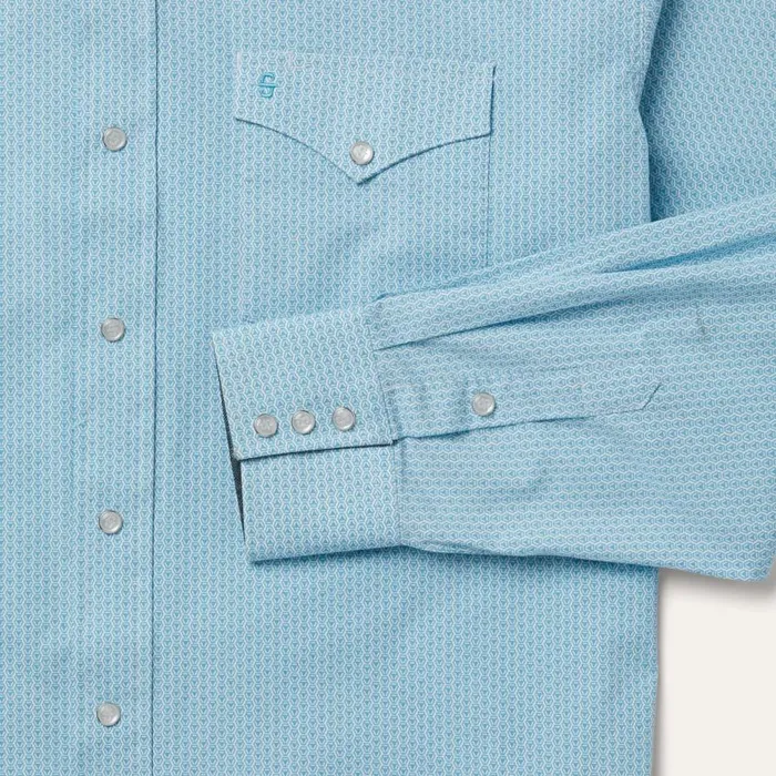 Geo Western Shirt Blue Men Stetson Western Shirts