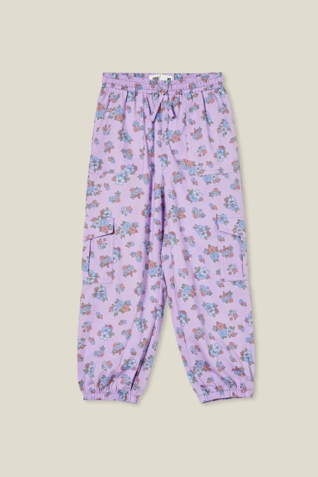 Gia Woven Jogger Lilac Dropava Ditsy Girls Cotton On Leggings Pants and Jeans