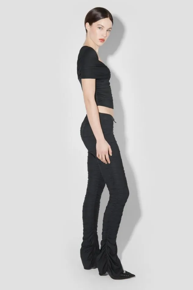 Godet Ruched Trousers Black Women MISBHV Trousers