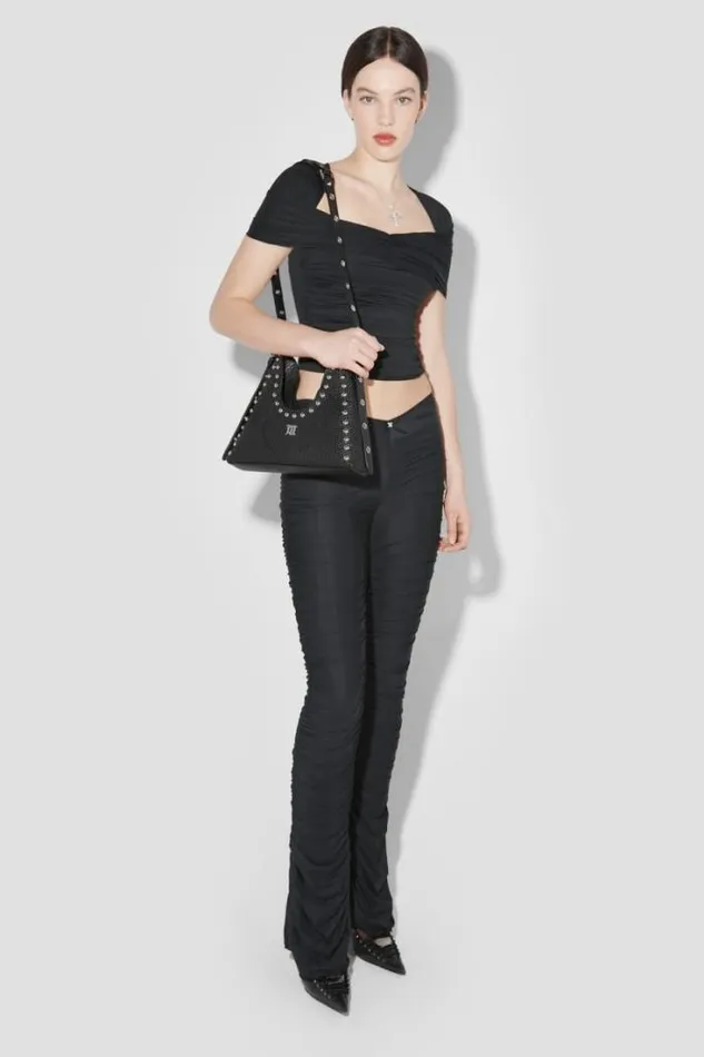 Godet Ruched Trousers Black Women MISBHV Trousers