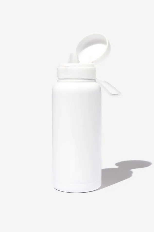 Grab And Go Drink Bottle 1L White Women Cotton On Accessories