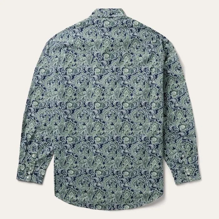Greenspring Paisley Print Western Shirt Blue Men Stetson Western Shirts