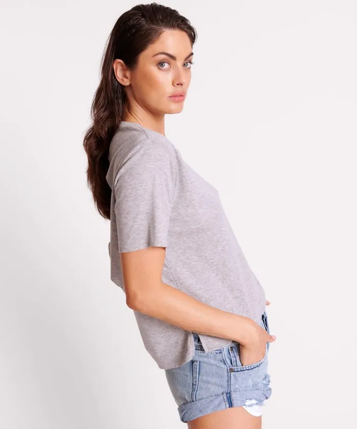 GREY MARLE LUCKY 8 BOYFRIEND TEE Women One Teaspoon Tees and Tanks