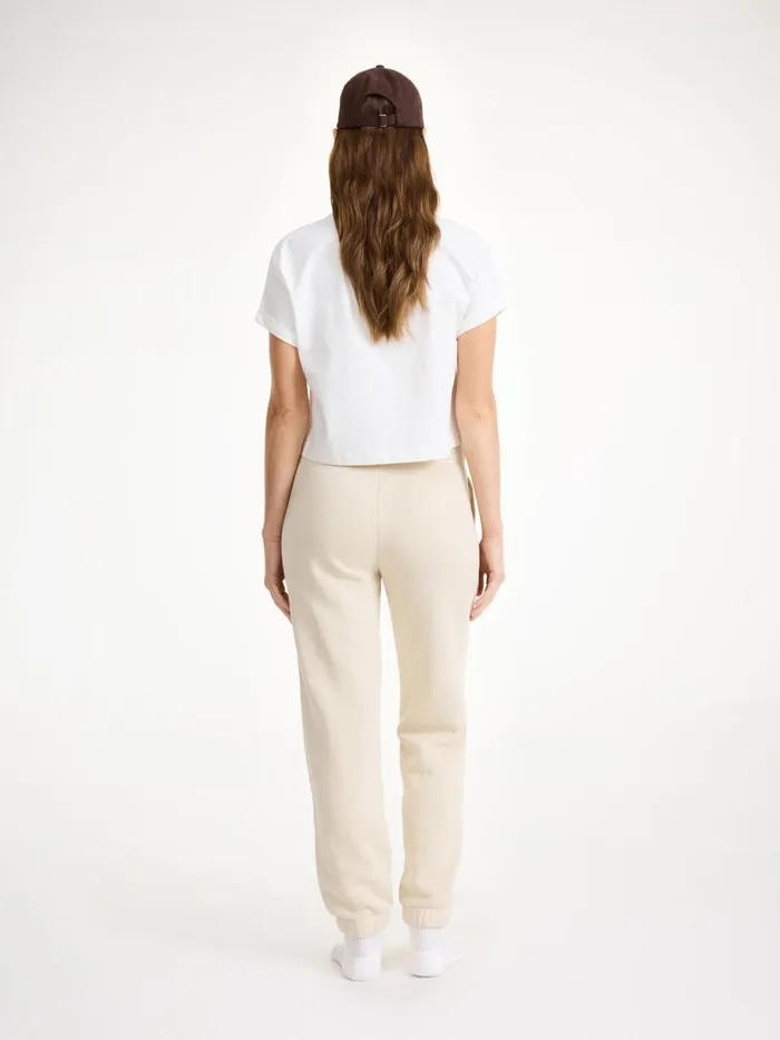 Hali Organic Cotton Sweatpants Oyster Gray Women By Malene Birger Athleisure Wear