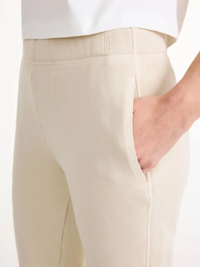 Hali Organic Cotton Sweatpants Oyster Gray Women By Malene Birger Athleisure Wear