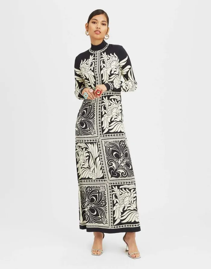 Halle Dress Mix Tiles Place Black Women La Double J Dresses