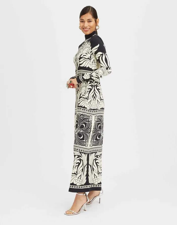 Halle Dress Mix Tiles Place Black Women La Double J Dresses