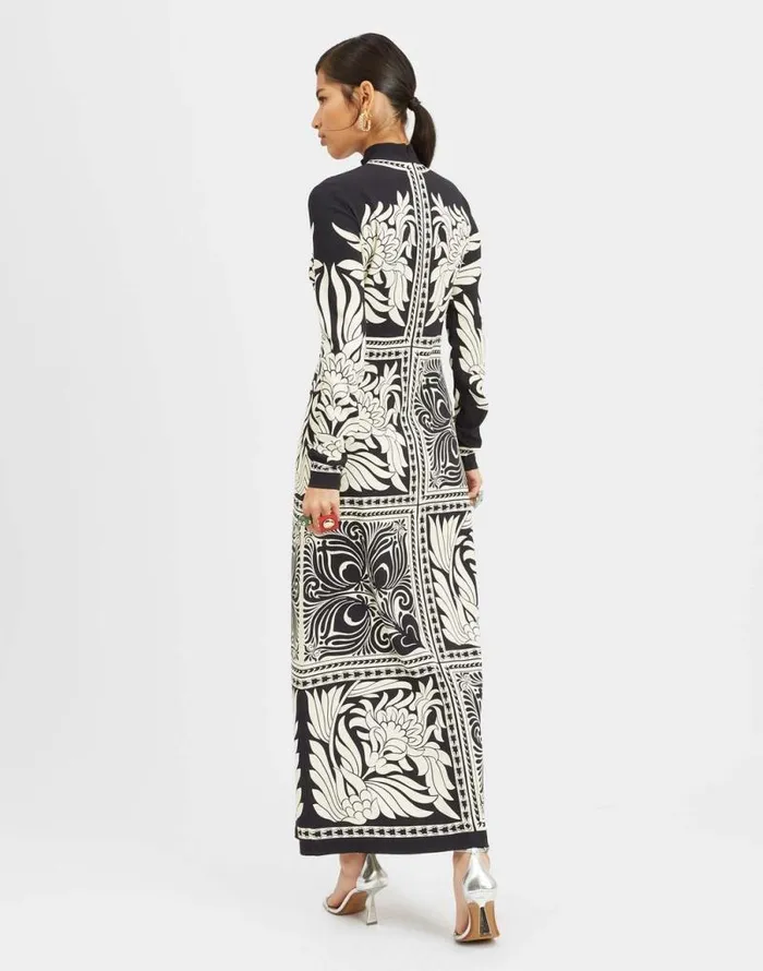 Halle Dress Mix Tiles Place Black Women La Double J Dresses