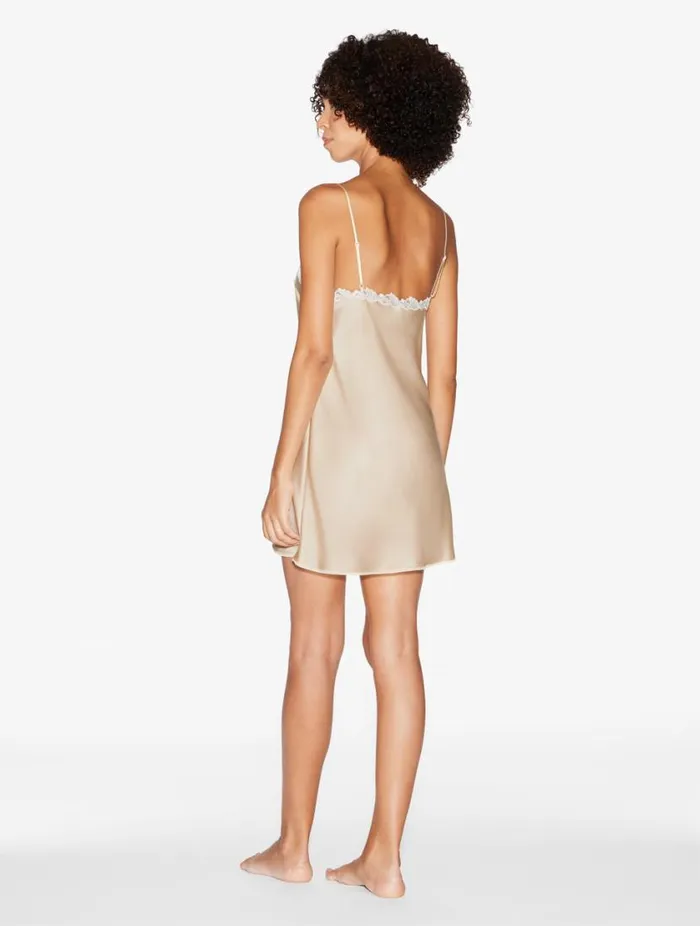 Halo Silk Slip Dress With Frastaglio Sleepwear La Perla Slips and Dresses
