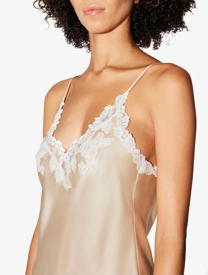 Halo Silk Slip Dress With Frastaglio Sleepwear La Perla Slips and Dresses