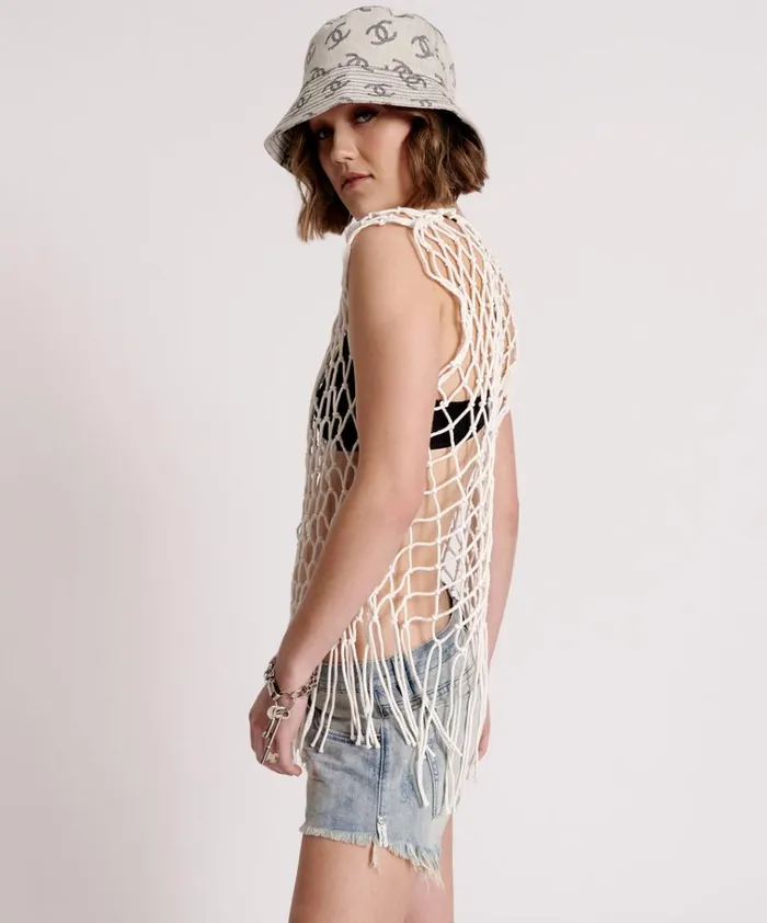HAND KNOTTED CASTAWAY TOP Women One Teaspoon Tops HAND KNOTTED CASTAWAY TOP Women One Teaspoon Tops