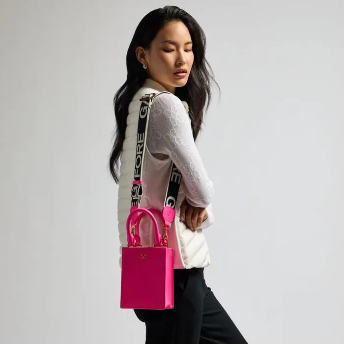 Handbags and Luggage Women GFORE METAL TEES LEATHER MINI TOTE Knockout Pink Handbags and Luggage Women GFORE METAL TEES LEATHER MINI TOTE Knockout Pink