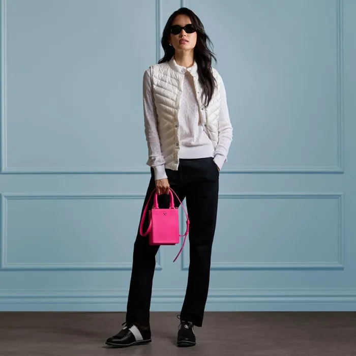Handbags and Luggage Women GFORE METAL TEES LEATHER MINI TOTE Knockout Pink Handbags and Luggage Women GFORE METAL TEES LEATHER MINI TOTE Knockout Pink