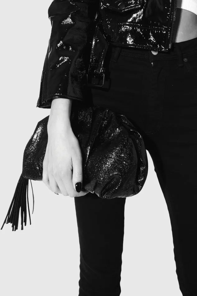 Handbags Clutches Rebecca Minkoff Ruched Clutch Solid Gold