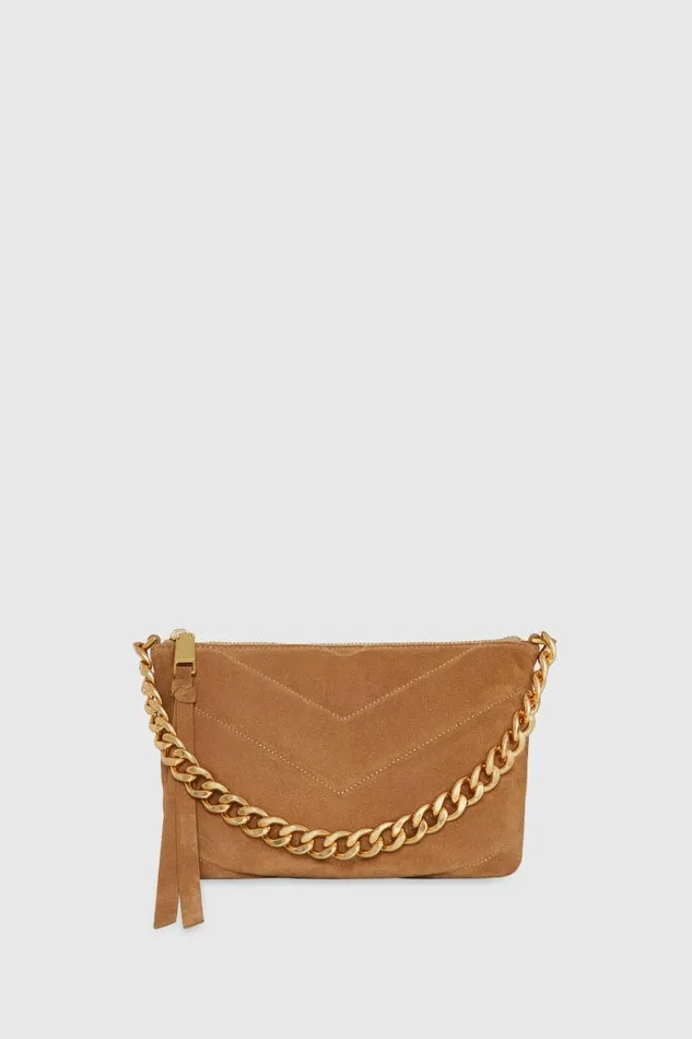 Handbags Crossbody Bags Rebecca Minkoff Edie Crossbody With Chain Camel