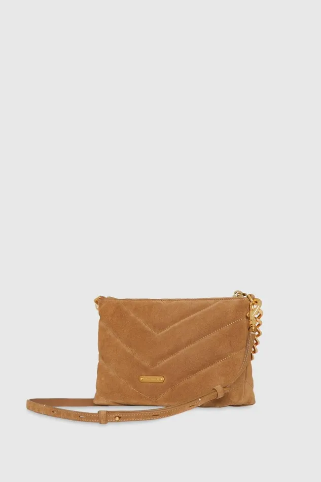 Handbags Crossbody Bags Rebecca Minkoff Edie Crossbody With Chain Camel