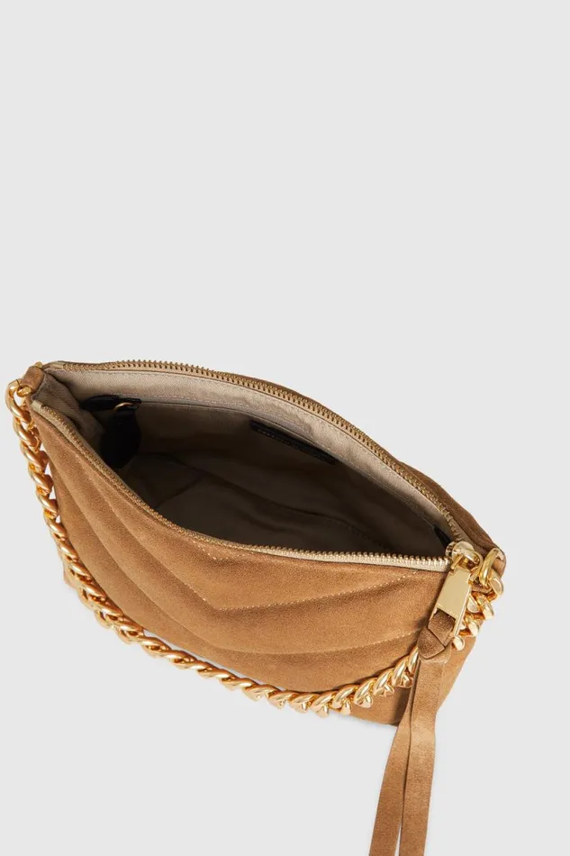 Handbags Crossbody Bags Rebecca Minkoff Edie Crossbody With Chain Camel