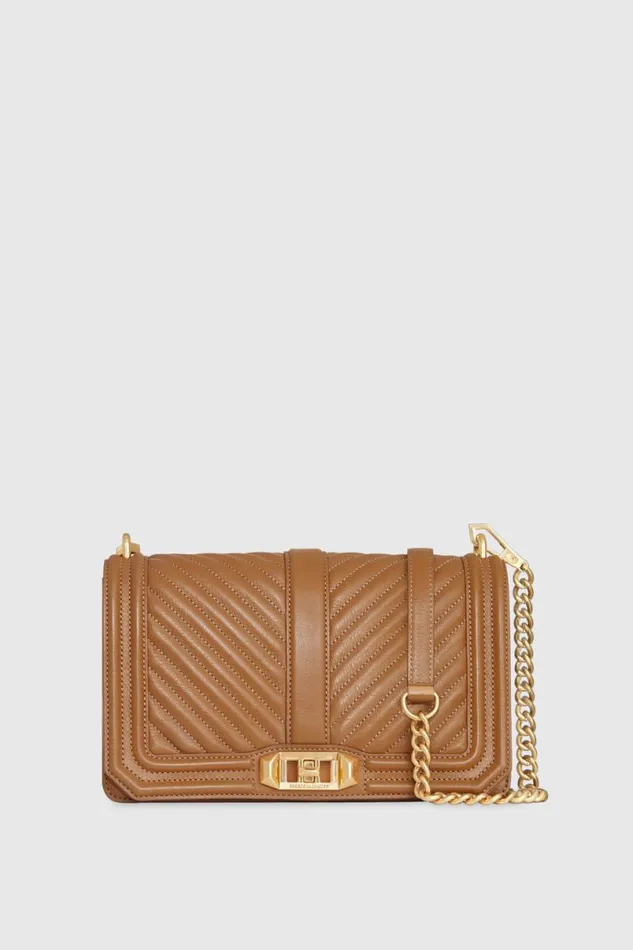 Handbags Shoulder Bags Rebecca Minkoff Chevron Quilted Love Crossbody Duneantique Brass Handbags Shoulder Bags Rebecca Minkoff Chevron Quilted Love Crossbody Duneantique Brass