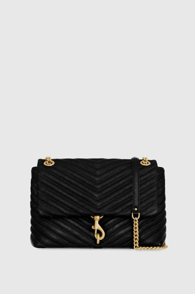 Handbags Shoulder Bags Rebecca Minkoff Edie Flap Shoulder Bag Blackantique Brass Handbags Shoulder Bags Rebecca Minkoff Edie Flap Shoulder Bag Blackantique Brass