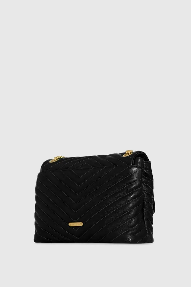 Handbags Shoulder Bags Rebecca Minkoff Edie Flap Shoulder Bag Blackantique Brass Handbags Shoulder Bags Rebecca Minkoff Edie Flap Shoulder Bag Blackantique Brass