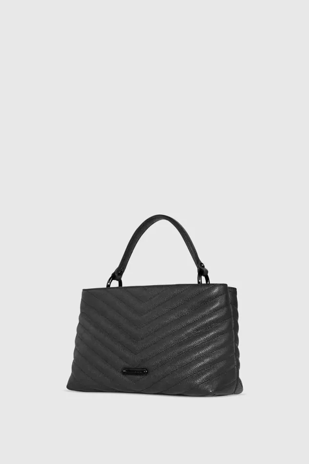 Handbags Top Handle Bags Rebecca Minkoff Edie Top Handle Satchel Black