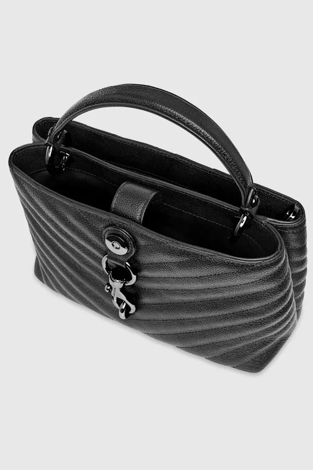 Handbags Top Handle Bags Rebecca Minkoff Edie Top Handle Satchel Black
