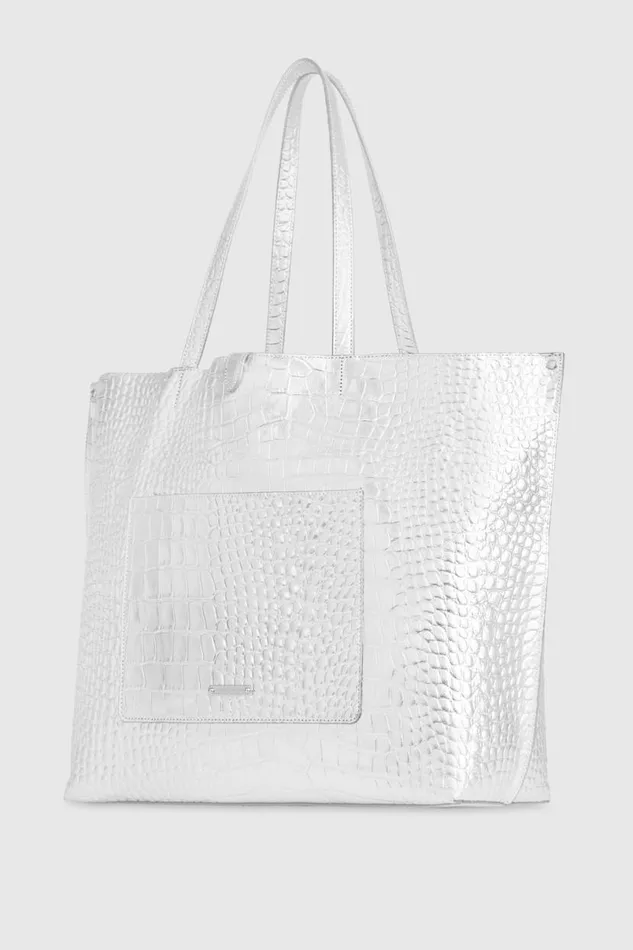 Handbags Tote Bags Rebecca Minkoff Megan Soft Large Tote Argento